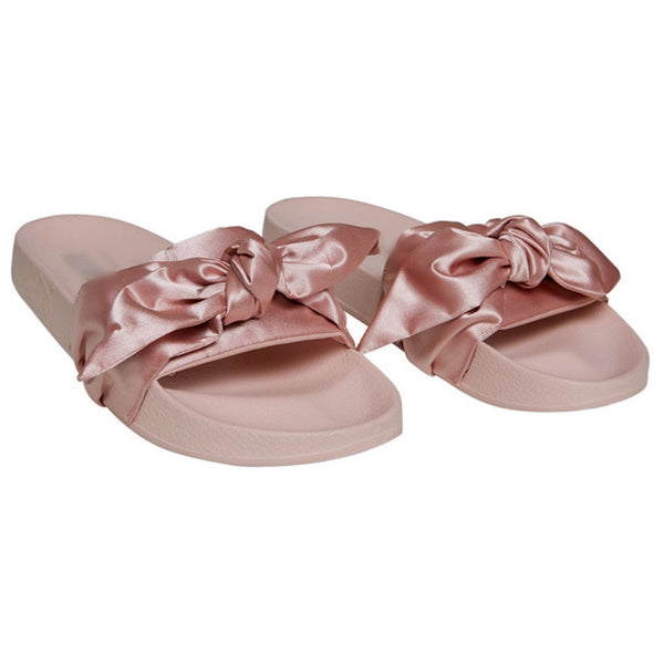 FINAL SALE - Pink Bow Slide Slipper